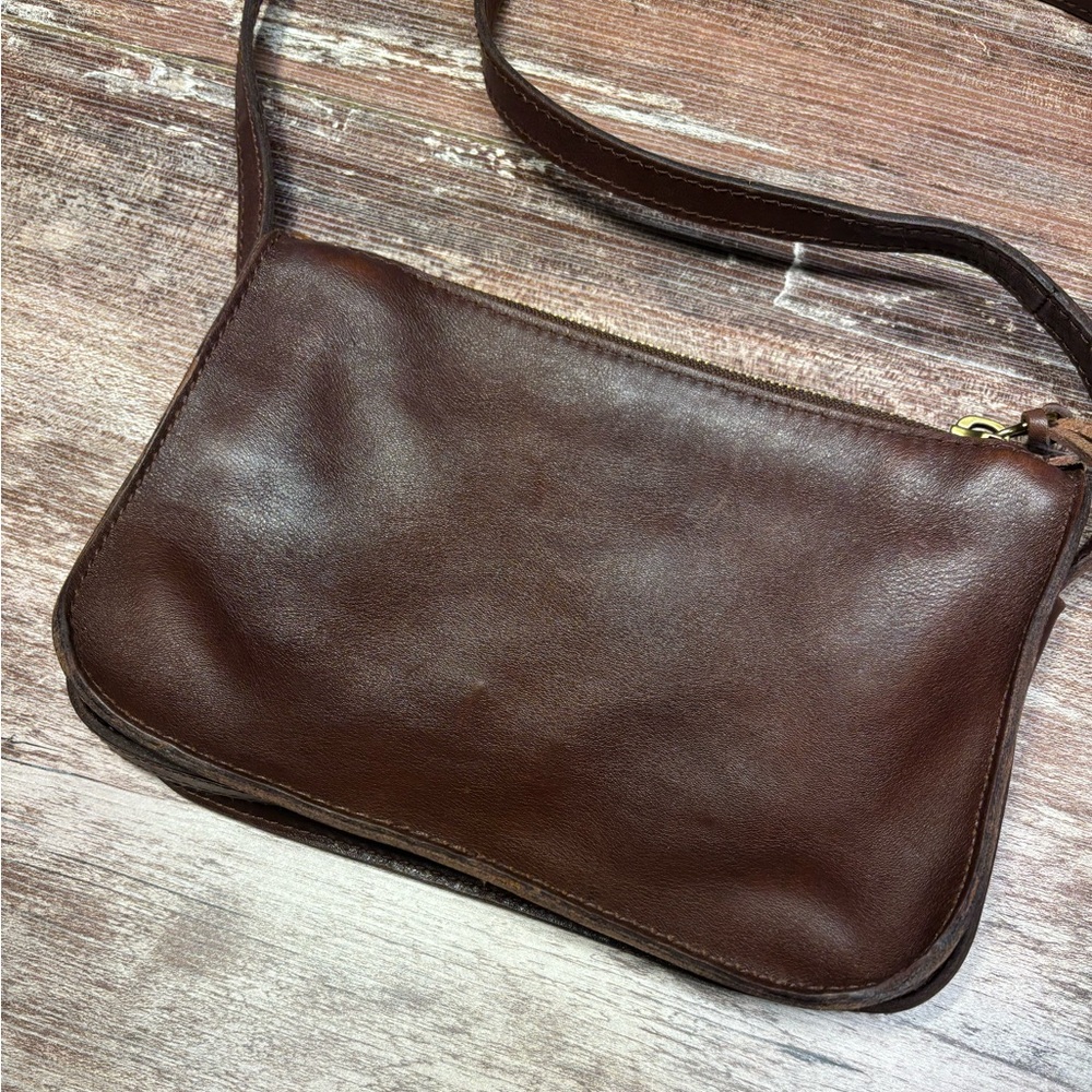 Madewell | VGUC Brown Leather Simple Crossbody Bag Leather Classic Chic Suede - Picture 4 of 13